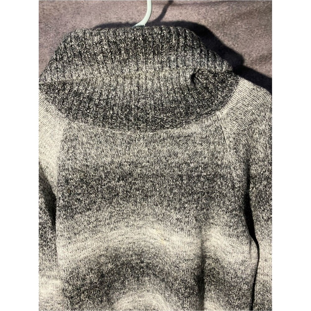 Columbia Womens XL Knit Sweater Grey Ombre Gradient Cowl Neck Pullover - Picture 3 of 10